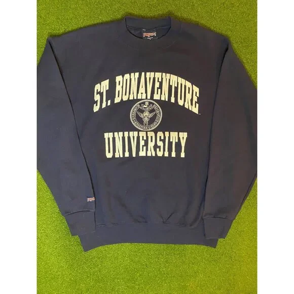 90s St. Bonaventure Bonnies - Vintage University Sweatshirt (Large) - Picture 1 of 1